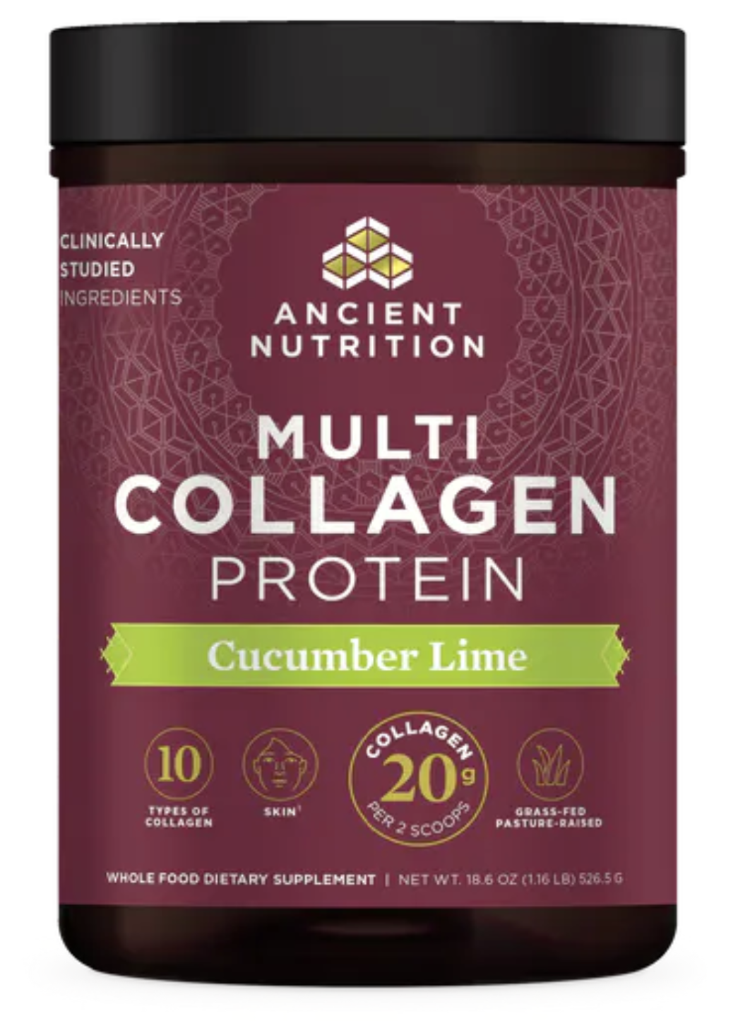 Ancient Nutrition Multi Collagen Protein Cucumber Lime 18.6 oz