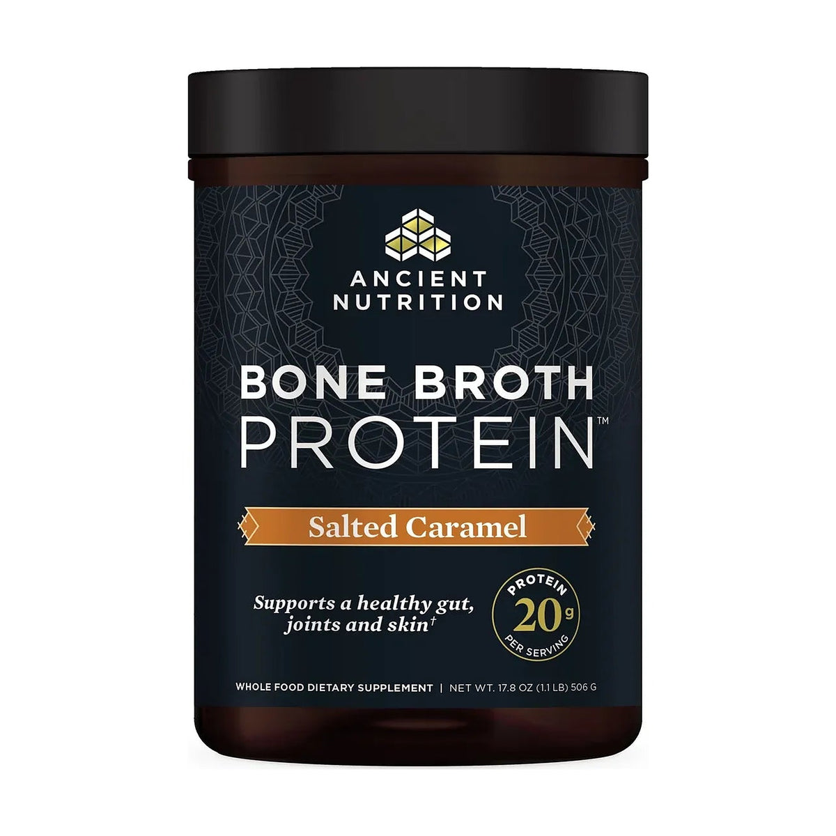 Ancient Nutrition Bone Broth Protein Salted Caramel 17.8 oz