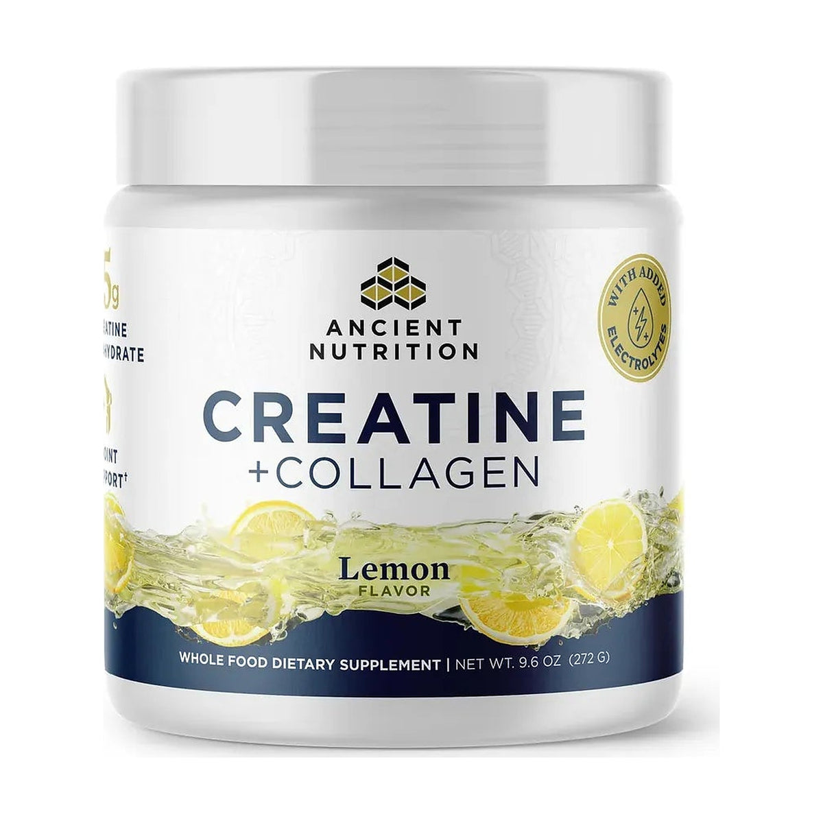 Ancient Nutrition Creatine + Collagen Lemon 9.6 oz