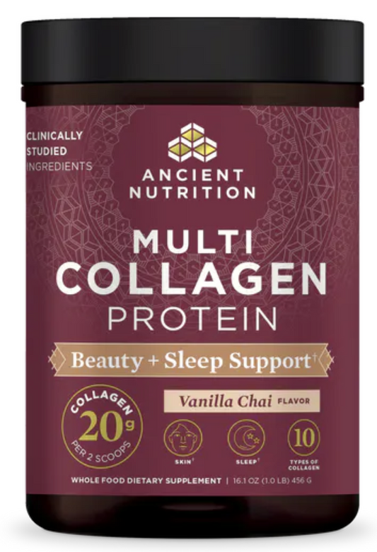 Ancient Nutrition Beauty + Sleep Support Vanilla Chai 16.1 oz
