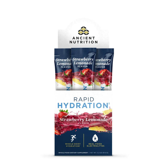 Ancient Nutrition Rapid Hydration Strawberry Lemonade 15 pkts