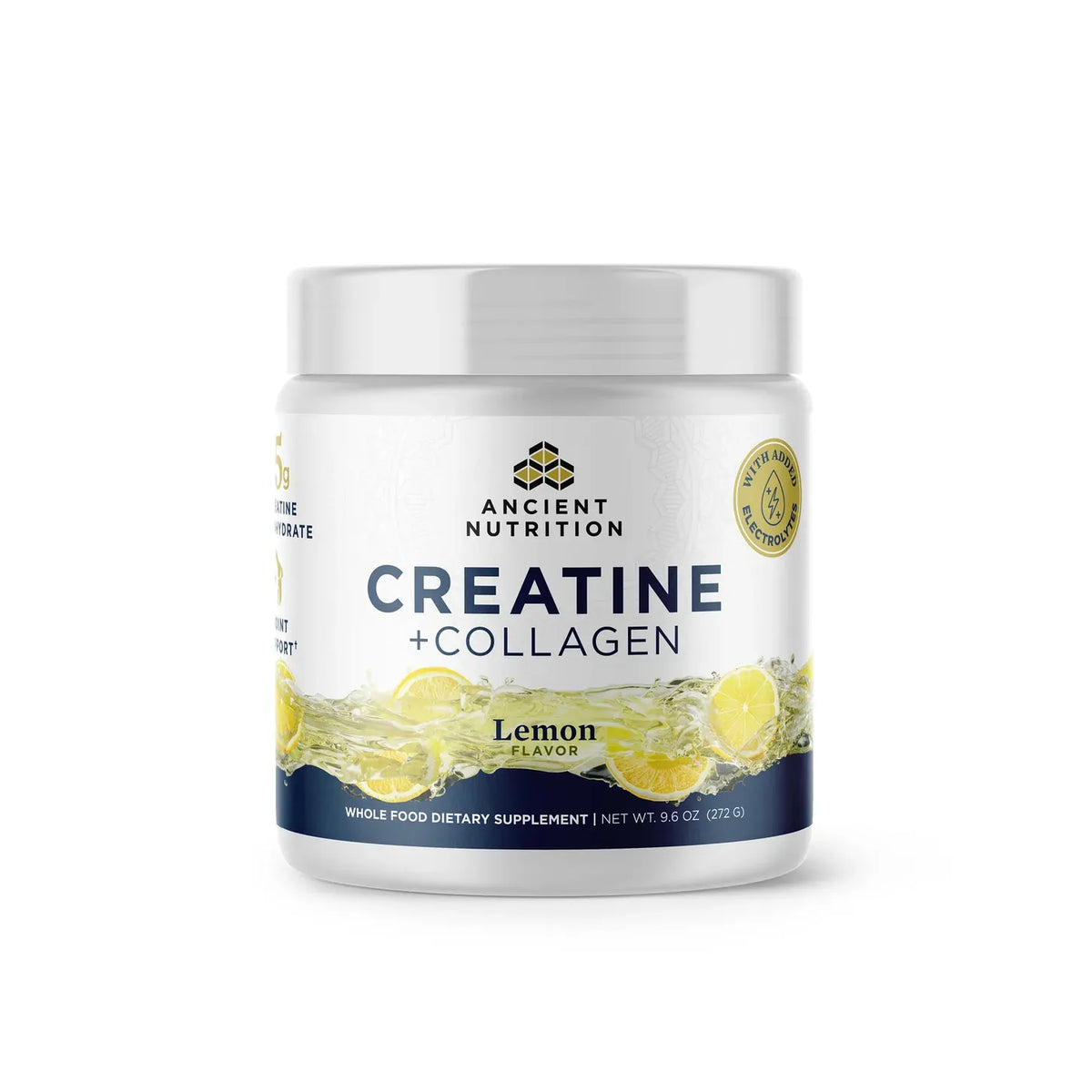 Ancient Nutrition Creatine + Collagen Lemon 9.6 oz