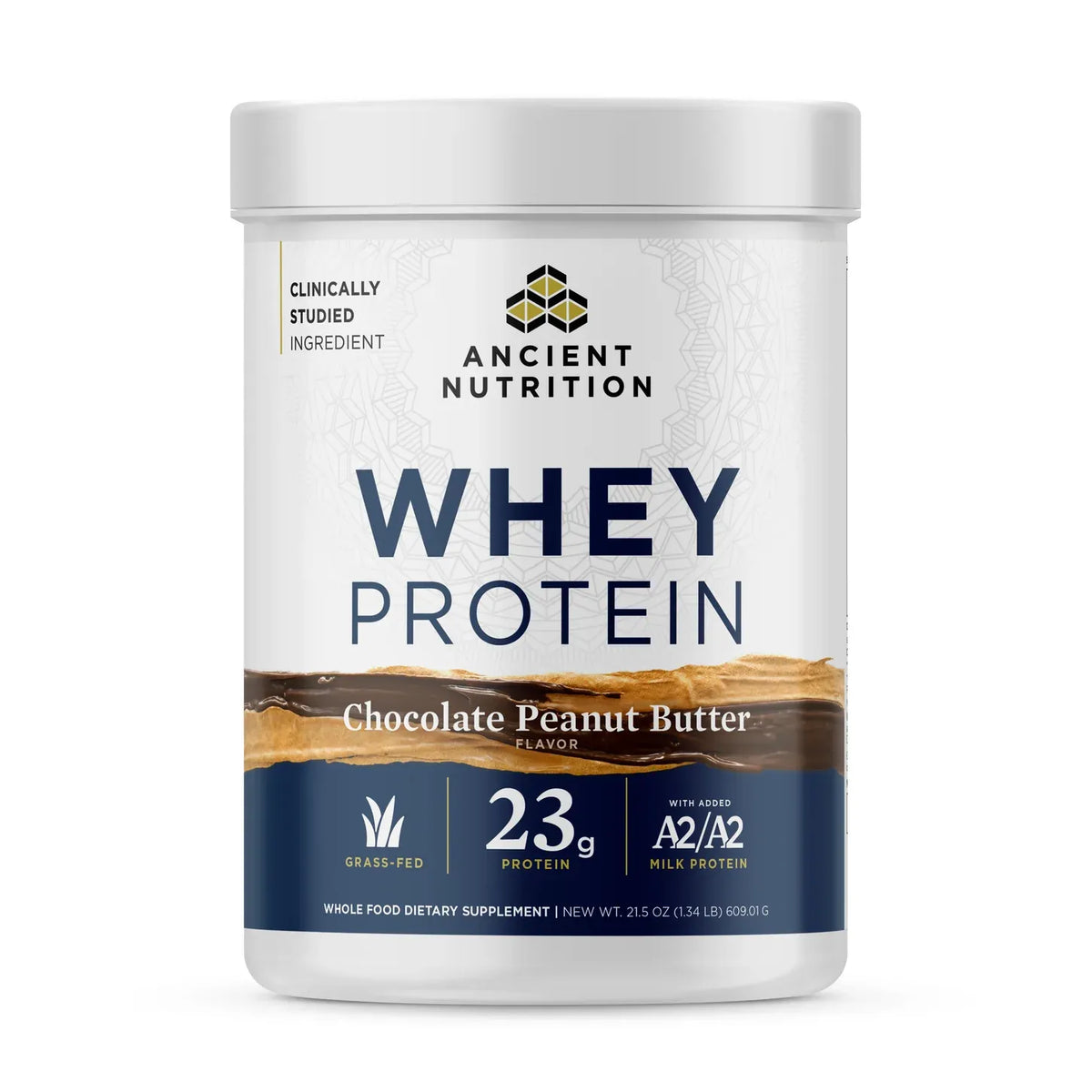 Ancient Nutrition Whey Protein Chocolate Peanut Butter 21.5 oz