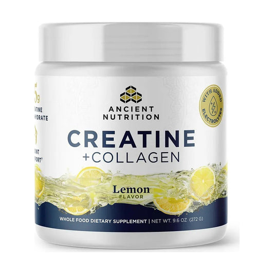 Ancient Nutrition Creatine + Collagen Lemon 9.6 oz