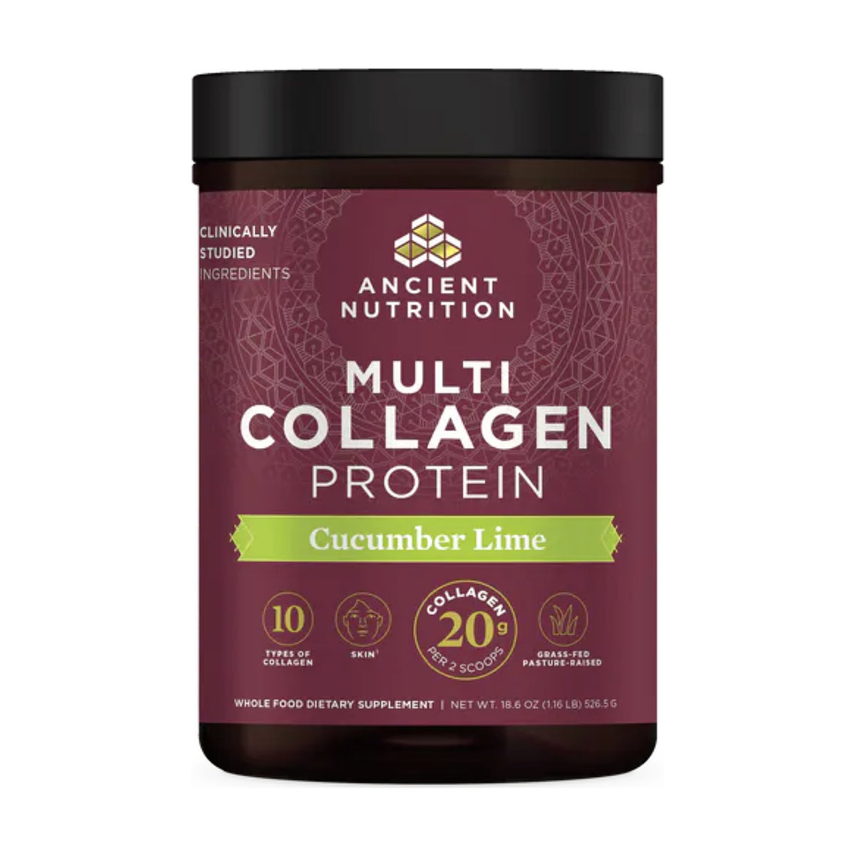 Ancient Nutrition Multi Collagen Protein Cucumber Lime 18.6 oz