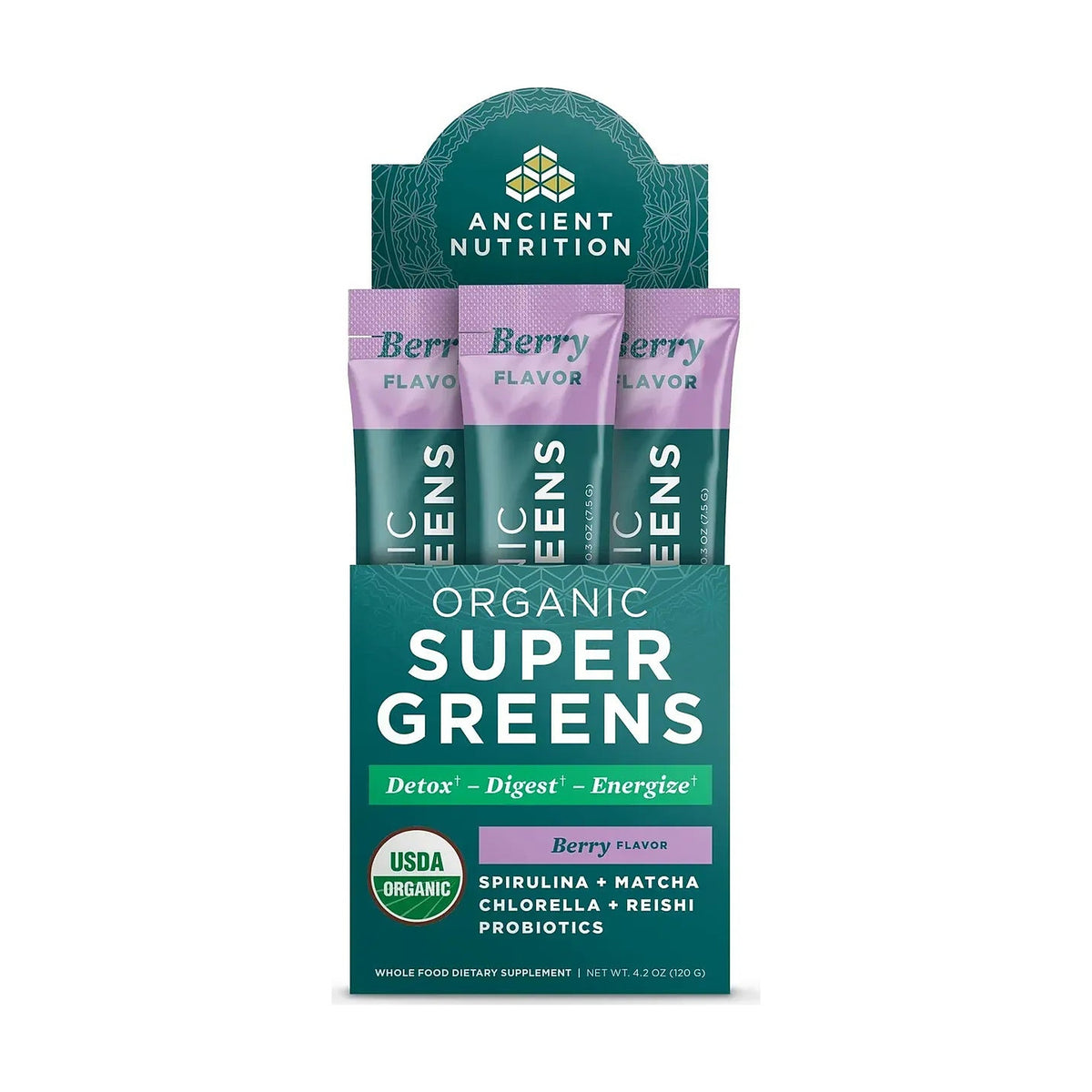 Ancient Nutrition Super Greens Berry 16 pkts